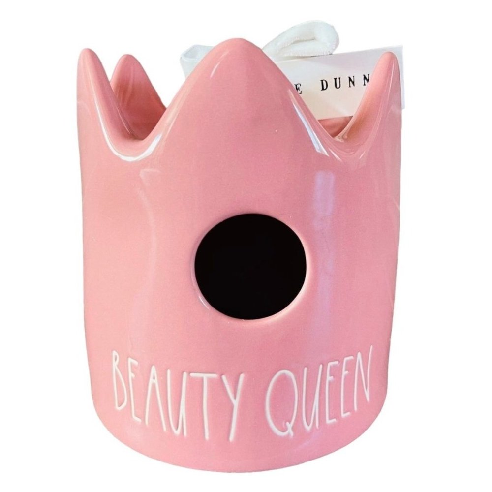 Rae Dunn Beauty Queen Birdhouse Pink